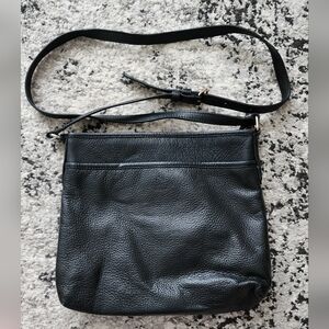 Coach Leather Crossbody Bag Black Adjustable Strap